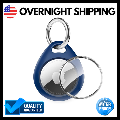 1 Pack Waterproof for Apple Airtag Holder Accessories Air Tag Case with B1-Blue"