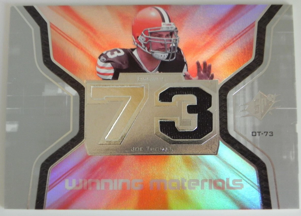HOF JOE THOMAS ROOKIE JERSEY CARD 2007 SPX WINNING MATERIALS WM