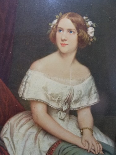 Vintage Framed Portrait of a Girl Wall Plaque Home Decor - Picture 4 of 9