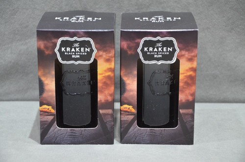 2x The Kraken Black Spiced Rum Screamfest Smoked Highball Glass In Gift Box New - Picture 2 of 12