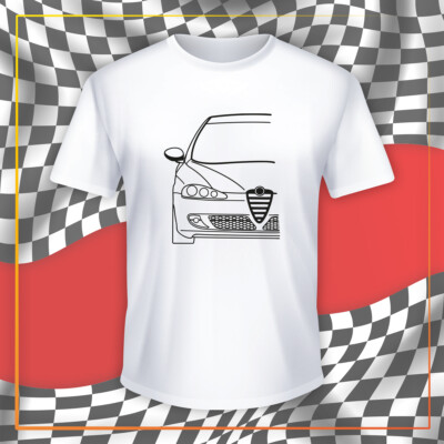 T-SHIRT MAGLIETTA COTONE MAGLIA ALFA ROMEO 147 CAR AUTO IDEA REGALO | eBay