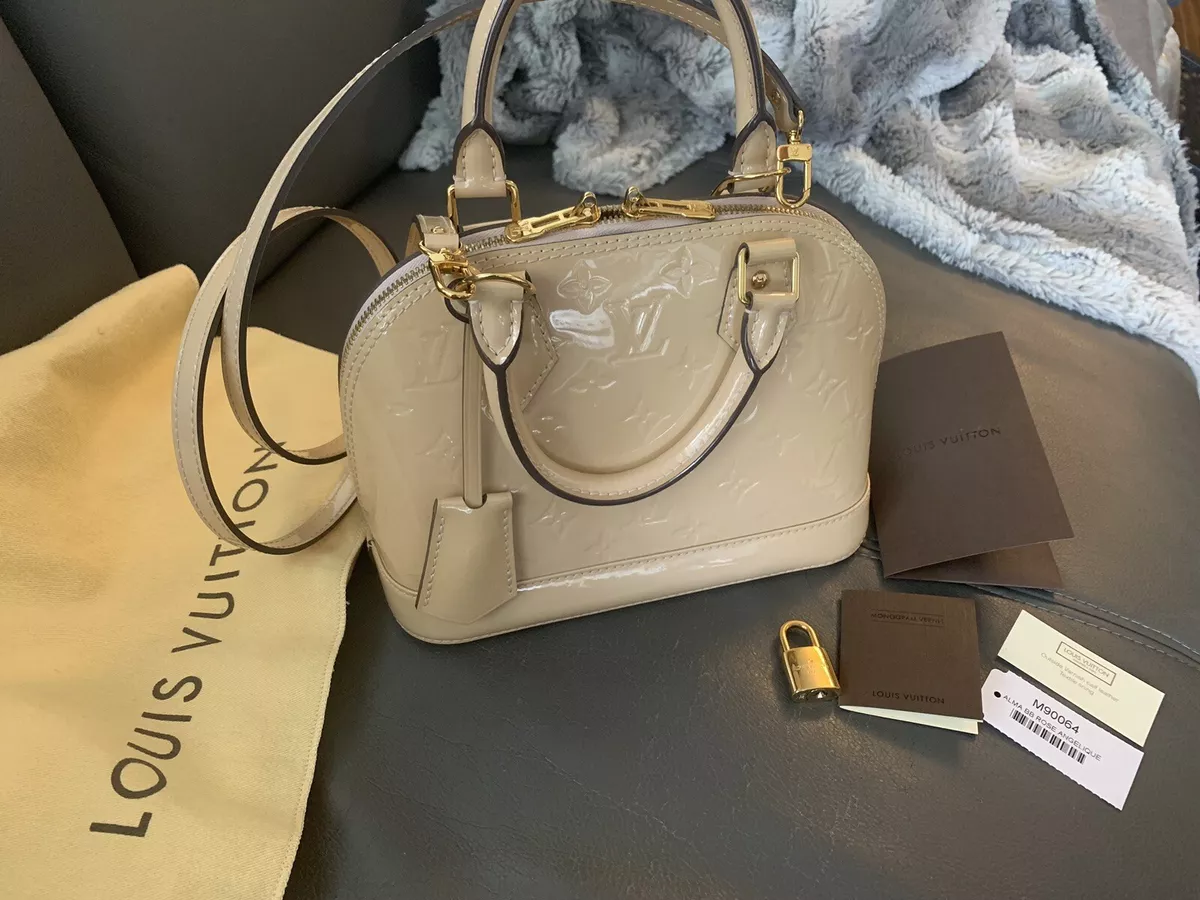 Louis Vuitton Beige Monogram Vernis Alma PM Bag