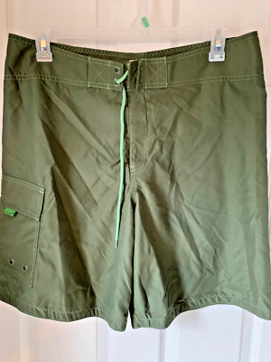 BS1-----mossimo MENS GREEN BOARD SHORTS    SIZE 36   NEW