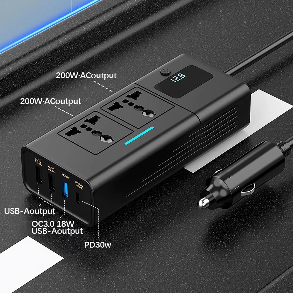 With Digital Display Car Accessories Invertor Power Inverter