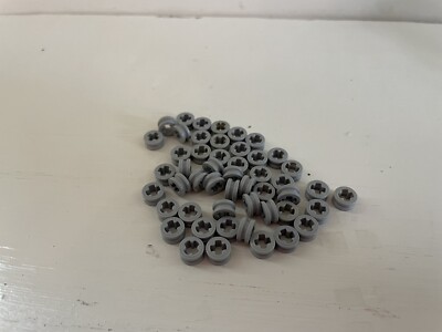 LEGO Parts x50 Bulk Lot Light Gray Technic Bush 1/2 Smooth 4265 MOC City Build 