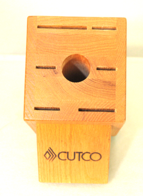 Cutco Galley Set Knife Storage Block Handcrafted Oak 7-Slot Made in USA