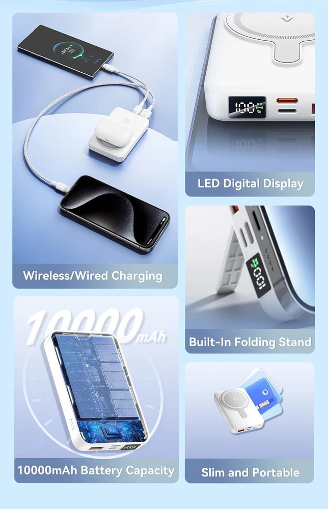 Power Bank 10000mah Mobile Phone Plastic Mini Multicolor 2-usb 5v Backup 20w Power Bank 10000mah Mobile Phone Plastic Mini Multicolor 2-usb 5v Backup 20w