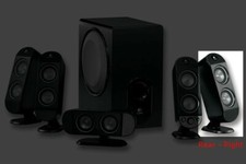 Logitech X-530 Replacement Rear Right Speaker Black Cable Connector 