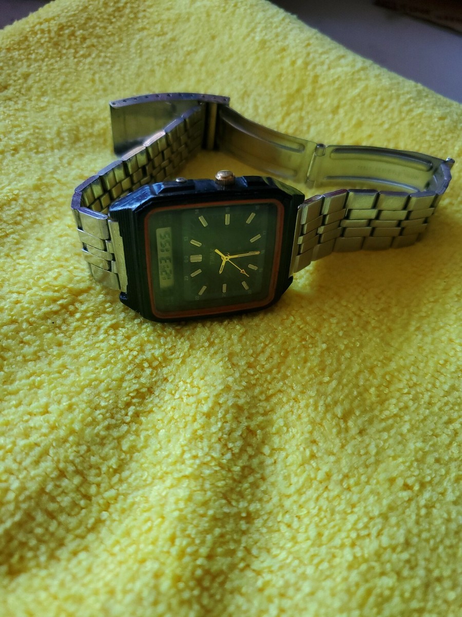 Montre Vintage Timex à Affichage Analogique Et Numérique - Modèle Rare - Occasion