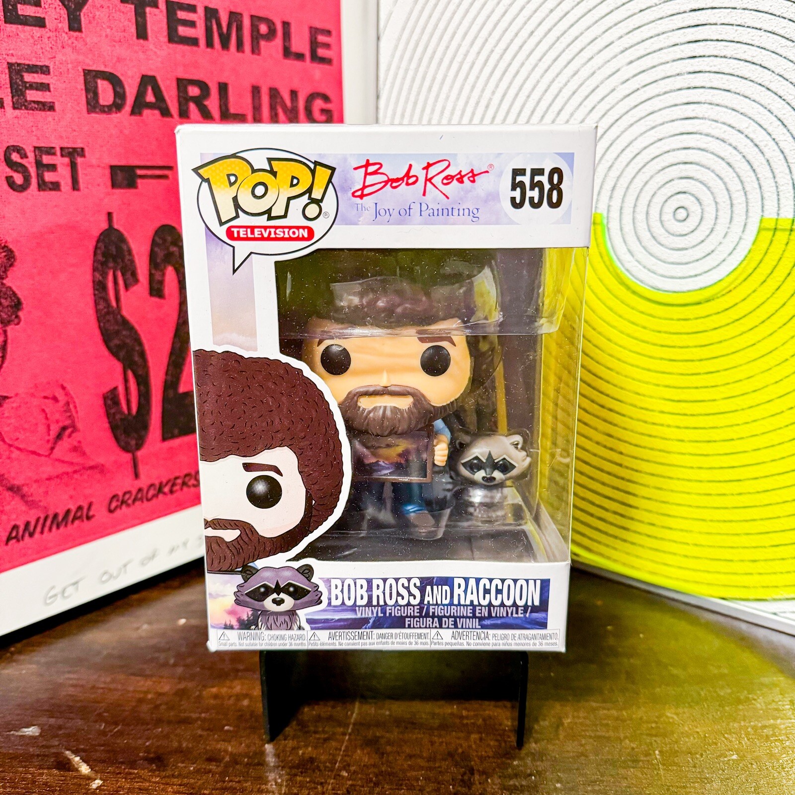 Funko Pop! Bob Ross and Raccoon The Joy of Painting Vinyl Figures 558