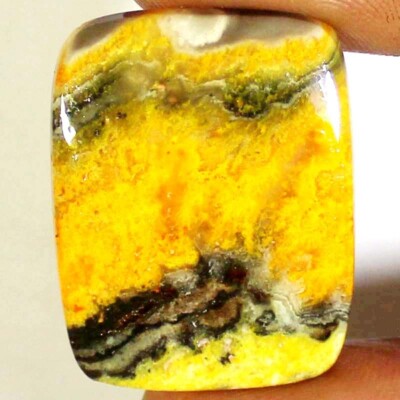 42.35CTS A+ Natural BUMBLE BEE JASPER CUSHION Cabochon 26x33x4 mm Gemstone BC-43