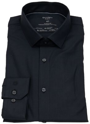 OLYMP Hemd No. 6 Super Slim 24/7 Dynamic Flex Shirt schwarz - ohne OVP