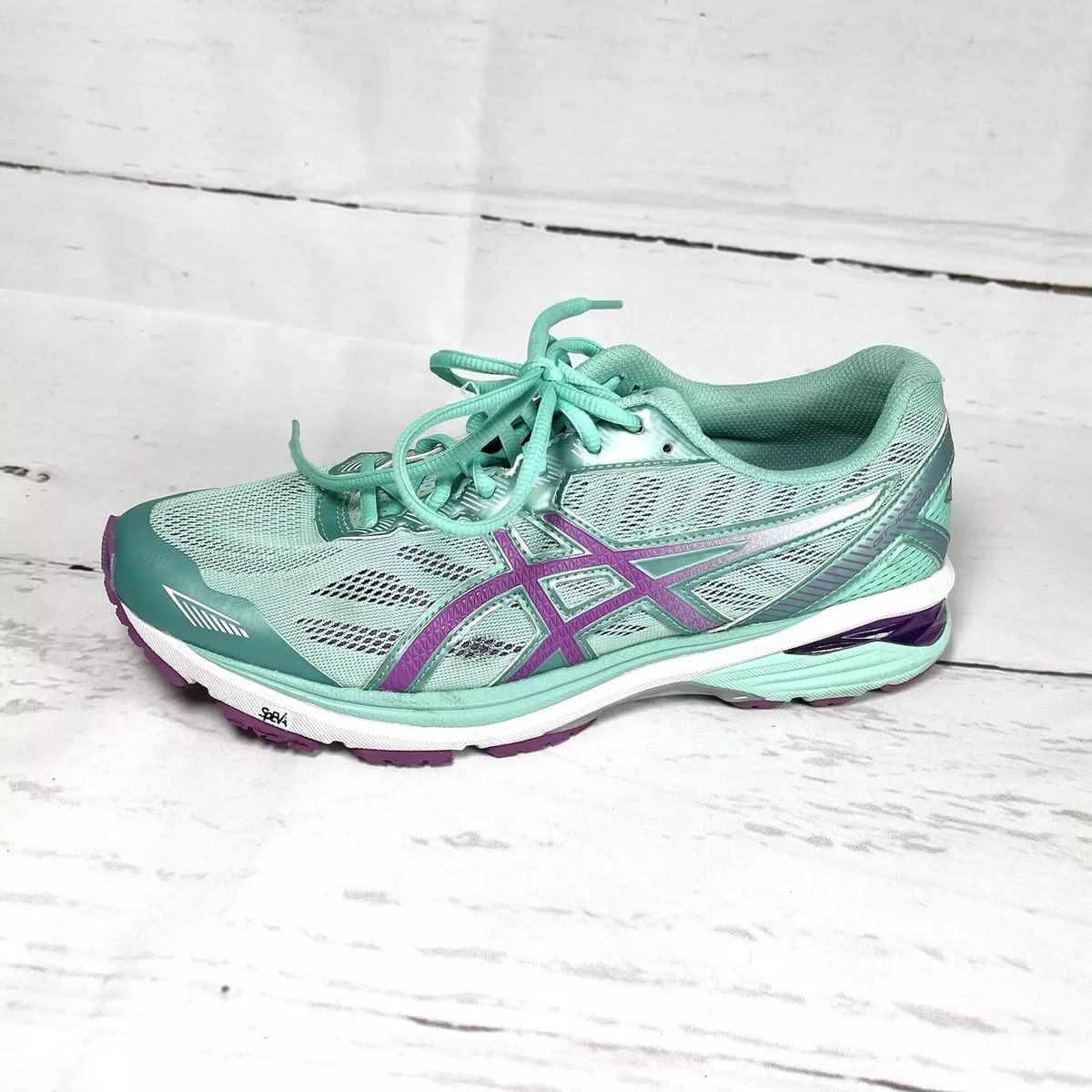 Asics Shoes Women s 10D Green Purple GT 1000 5 Sneakers Mint