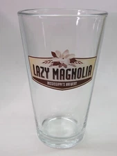 BEER Pint Glass ~ LAZY MAGNOLIA Brewery ~ Kiln, MISSISSIPPI