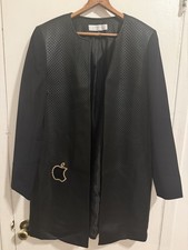 Tahari Diamond Stitch Open-Front Jacket - Size 12
