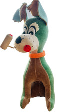 Vintage 1960s Dakin Dream Pets Style Velveteen Dog w/Pipe Plush Japan