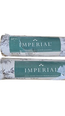 Vtg Imperial Wallpaper Rolls 56 sq ft 2 French Toile  Landscape Brown & Cream