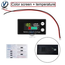 Battery Monitor Meter With LCD Display 12V 24V 36V 48V 60V 72V Marine Boat car-U