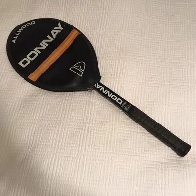 Vintage Donnay Allwood Bjorn Borg Tennis Racquet Made in Belgium w/ Cover - Photo 1/4