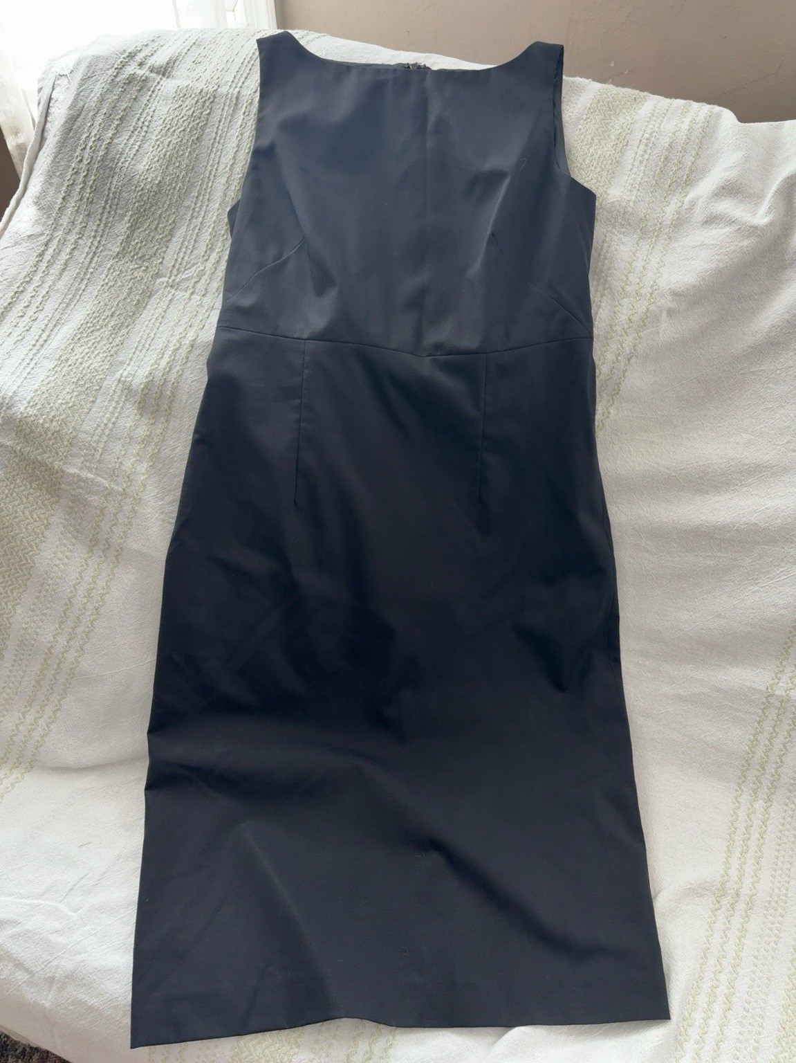 Banana Republic Stretch Sheath Dress Black Sleeveless Career Office Size 8