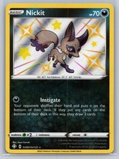 Nickit SV081/SV122 Shiny Rare Shining Fates Shiny Vault Pokemon Holo NM