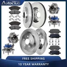 Front Rear Wheel Bearing Hub Brake Rotor Pad Kit for 2005 2006 - 2008 Grand Prix