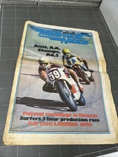 VINTAGE NEWSPAPER MAGAZINE MOTORCYCLE MANCAVE ART MOTOR BIKE ADVERTISE 1970s