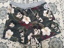 Neff Disney Mickey Mouse Men's Floral Swim Board Shorts Size Large