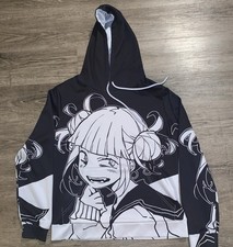 Boku no My Hero Academia Himiko Toga Hoodie Cosplay Pullover Black White Size S