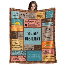 50"x70" Inspirational Gifts for Women, Extra 50 inches x 70 inches, Brown