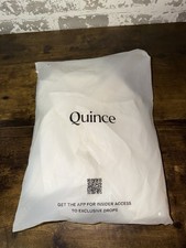 NWT! Quince Men's Organic Cotton Stretch Poplin Slim Fit Dress Shirt - White - L