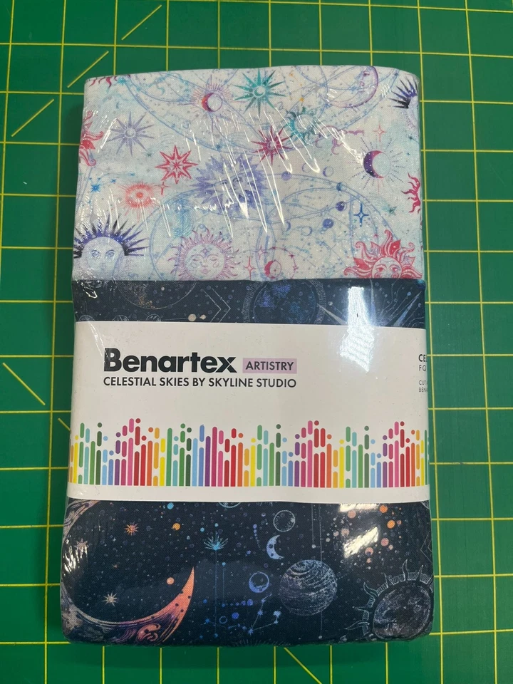 Cielos Celestiales ~ Benartex ~ Paquete Cuarto Graso ~ 18 piezas Foto 2 de 3