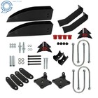 1955-57 For Chevy Belair 150 Rear Leaf Spring Relocation Pocket Kit+Axle Seats