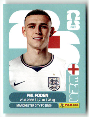 Panini 2026 World Cup WM Amerika Sticker No. ENG 16 Phil Foden England