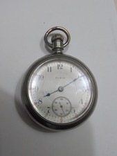 1910 Elgin Pocket Watch 18s 17j Runs