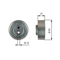 Umlenk /FüHrungsrolle Keilrippenriemen Gates T36755 Drivealign™ FüR Suzuki