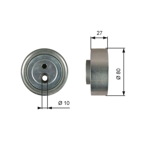 Umlenk /FüHrungsrolle Keilrippenriemen Gates T36755 Drivealign™ FüR Suzuki-image