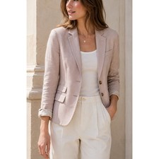 NWOT J.Crew Keating Schoolboy Blazer 100 Linen Blush Jacket 2