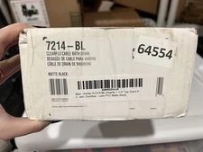 Kohler 7214-BL Clearflo Cable Bath Drain Less PVC Tubing in Matte Black