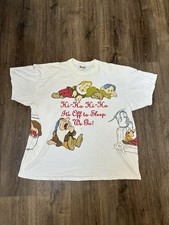 VTG Disney Snow White And The Seven Dwarfs AOP All Over Print T-Shirt O/S USA