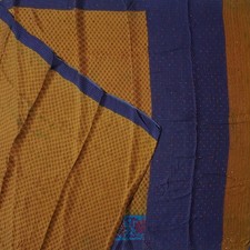Vintage Brown Sarees 100 Pure Crepe Silk Hand Embroidered Sari 5YD Craft Fabric