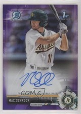 2017 Bowman Chrome Prospect Purple Refractor /250 Max Schrock #CPA-MSC Auto 7i2