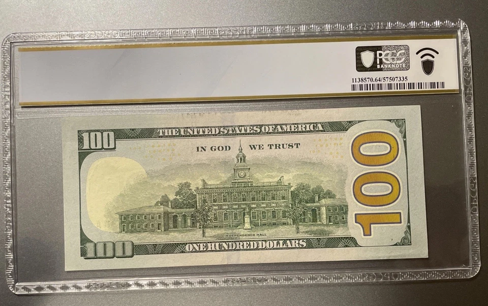 2017A $100 PCGS 64 PPQ Fancy Serial 888 San Francisco FRN PL26888898A - Image 2 of 2