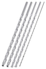 Extra Long Drill Bit Set 5 Piece 1/8" 3/16" 1/4" 5/16" 3/8" 12 High Speed