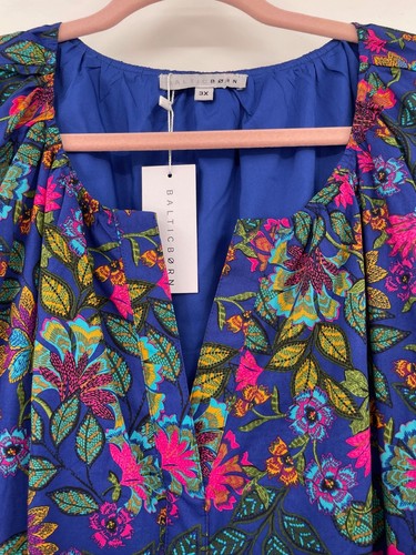 Baltic Born Karol Puff Sleeve Midi Dress Size 3X - Picture 3 of 11