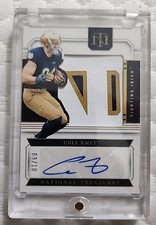 2024 National Treasures Collegiate Cole Kmet Silhouettes Patch Auto Gold /10 ND
