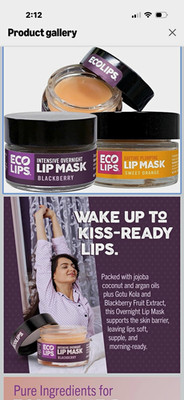 Eco Lips Plumping Lip Mask Duo Sweet Orange & Blackberry 2-Pack