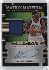 2024-25 Panini Obsidian Matrix Material Auto /49 Jalen Duren #MM-DRN Auto 0fn0