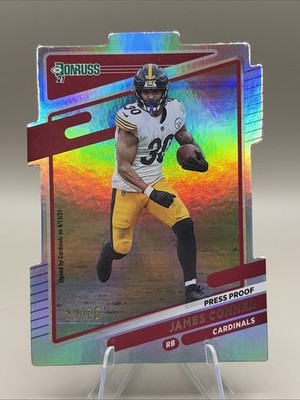 2021 Donruss Press Proof Silver Die Cut #21 James Conner /75 ~ Arizona Cardinals