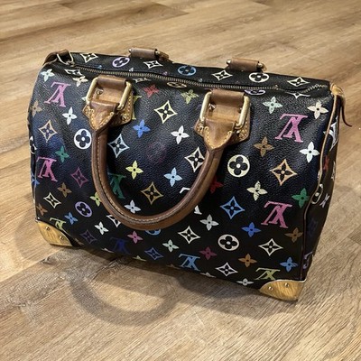 Louis Vuitton Takashi Murakami Speedy 30 Noir Bag Multicolor Black